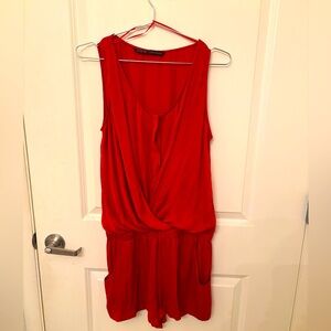 Zara Basic Red Romper
